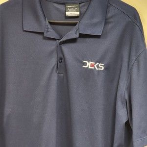 Nike Golf Men's Polo Shirt XL DRI-FIT Blue Short Sleeve Logo